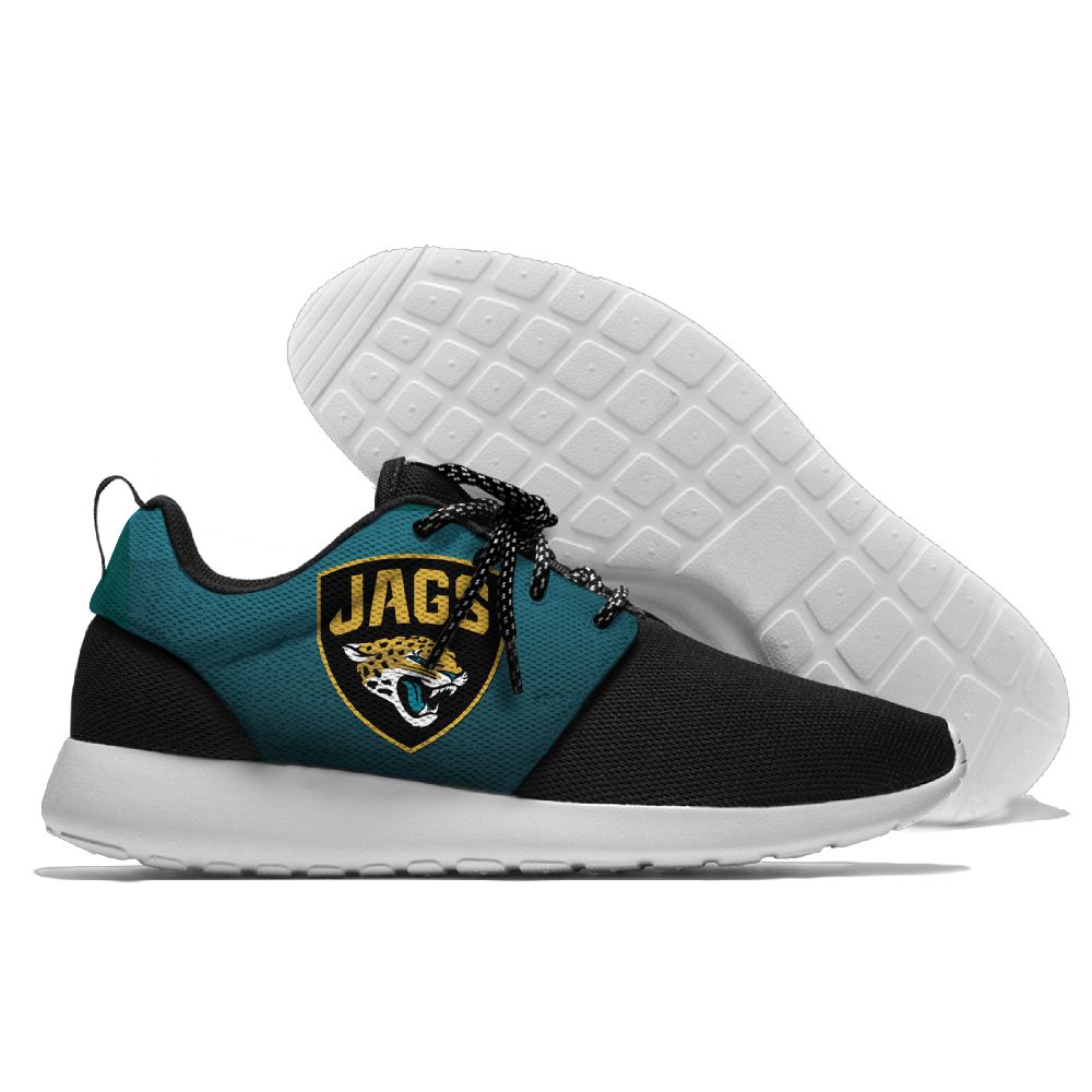 Women's NFL Jacksonville Jaguars Roshe Style Lightweight Running Shoes 005